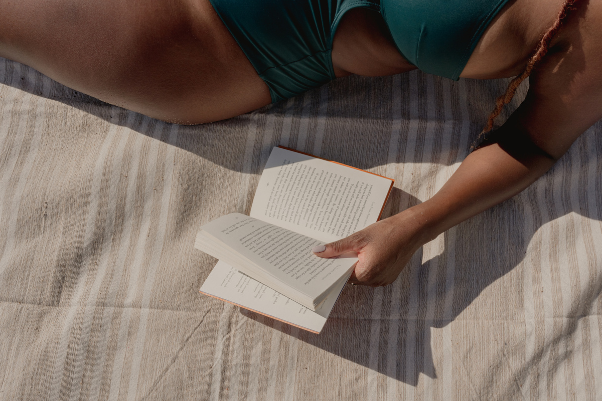 Woman Sunbathing at the Beach
